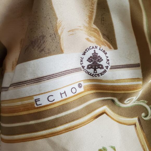 Vintage Echo Vatican Library Collection Large Scarf - Picture 4 of 4